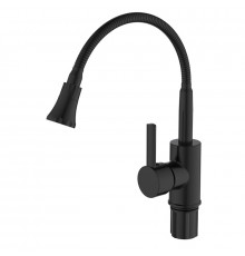 Смеситель для кухни с гибким изливом Voda Kitchen KF519B, черный