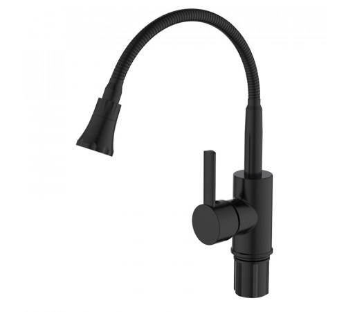 Смеситель для кухни с гибким изливом Voda Kitchen KF519B, черный