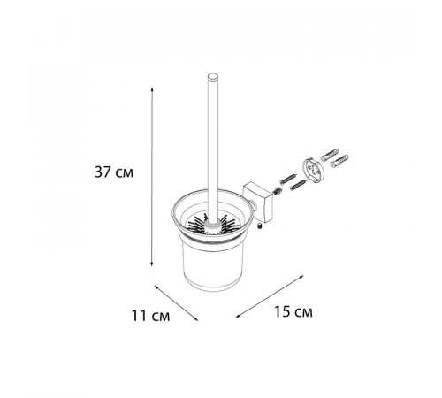 Ершик FIXSEN KVADRO FX-61313, хром