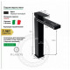 Смеситель для раковины высокий FILARETE Fing FL6040BL, черный