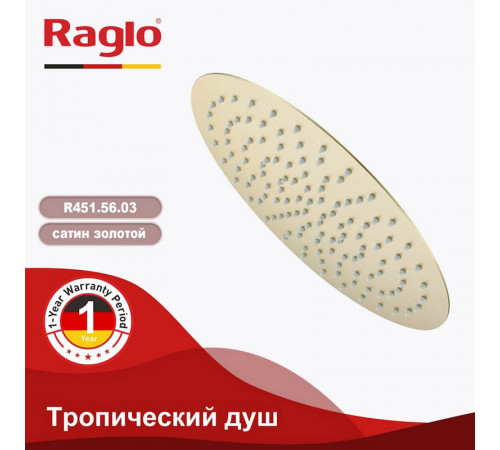 Верхний душ Raglo R451.56.03, сатин золотой