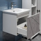 Тумба с раковиной подвесная VIGO Geometry 032 бетон, 50 см