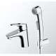 Смеситель для раковины с гигиеническим душем Bravat Drop-D F148162C-1, хром