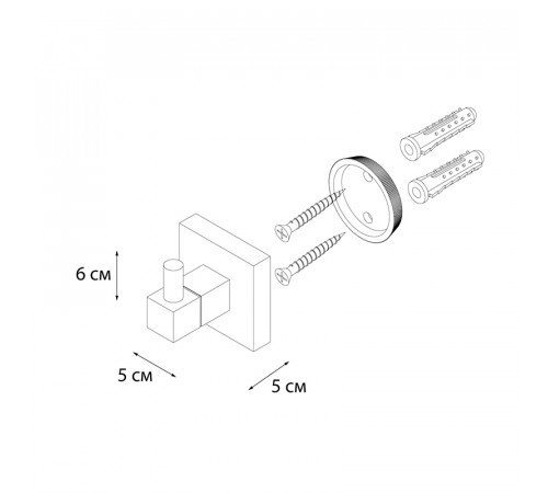 Крючок для ванной FIXSEN METRA FX-11105, хром
