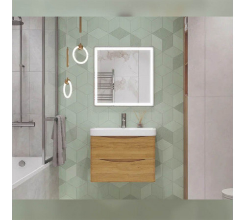 Тумба с раковиной подвесная Velvex Clay tp.CLA.9595.70.2Y дуб верона, 70 см