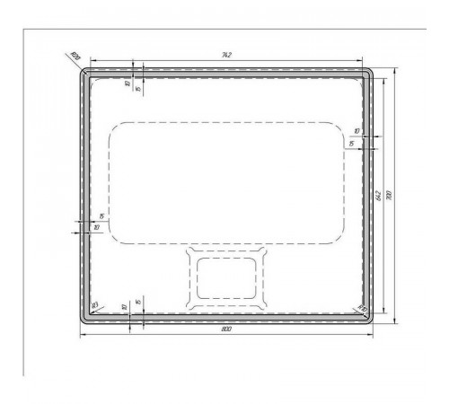 Зеркало Dreja Tiny 70x80 см, белый