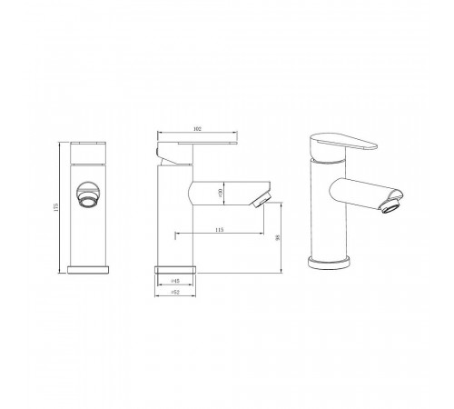 Смеситель для раковины OLISAN STEEL ST1100, хром