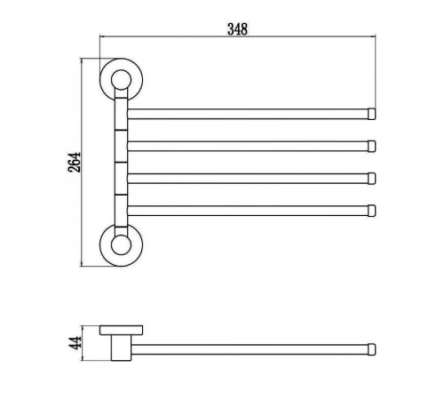 Полотенцедержатель Savol S-005604C, матовое золото
