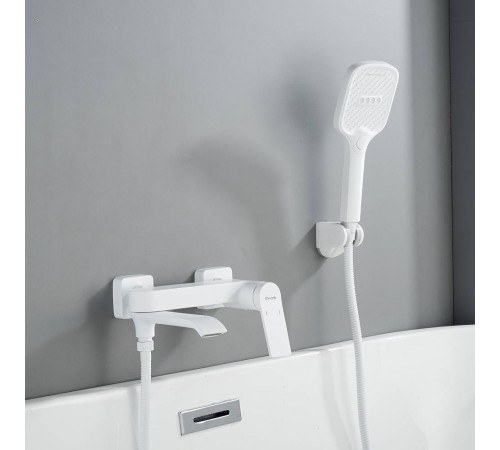 Смеситель для ванны Shevanik S4102C, белый