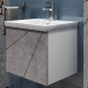 Тумба с раковиной подвесная VIGO Geometry 032 бетон, 50 см