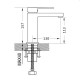 Смеситель для раковины Raffine F0196H, черный