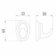 Крючок для ванной комнаты Savol S-003153, хром