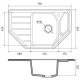 Кухонная мойка GranFest CORNER 800E, песок