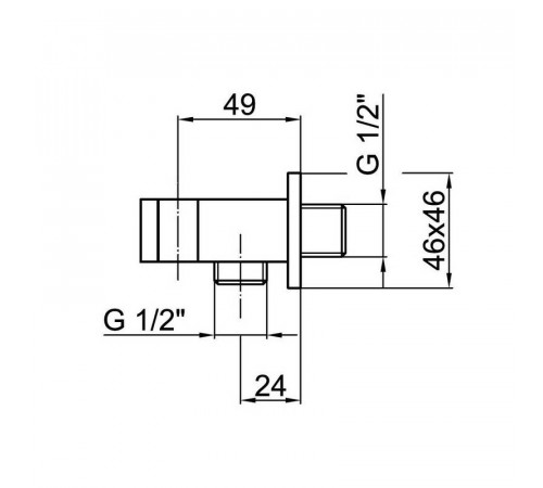 Шланговое подключение Webert AC0354015, хром