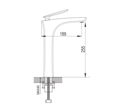 Смеситель для раковины высокий Rose R27F R2711F, белый/хром