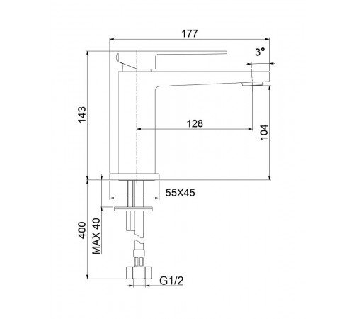 Смеситель для раковины Fiore KUBE 100BB8516, белый