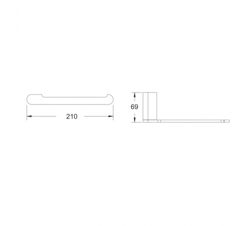 Полотенцедержатель Rose RG1706H, черный