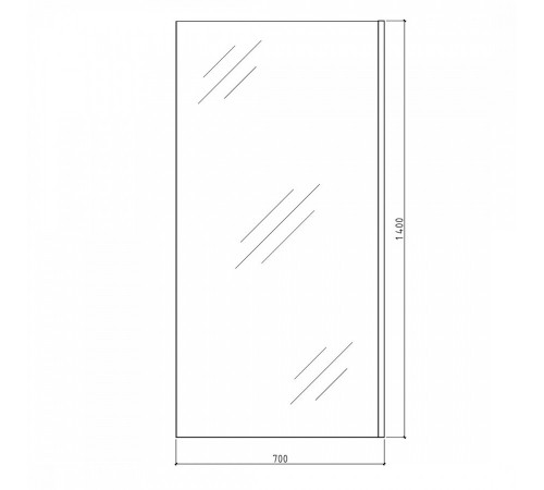 Шторка на ванну 70х140 см Maretti Marta MA41F7014099-015, профиль хром