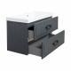 Тумба под раковину подвесная La Fenice Cubo TWIN FNC-01-CUB-G-100-2, серо-зеленая