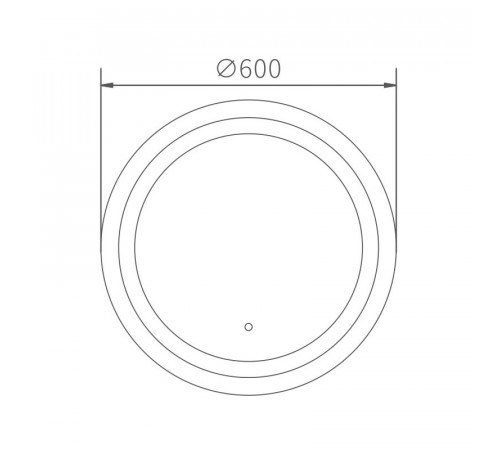 Зеркало с LED подсветкой Haiba HB662, 60x60