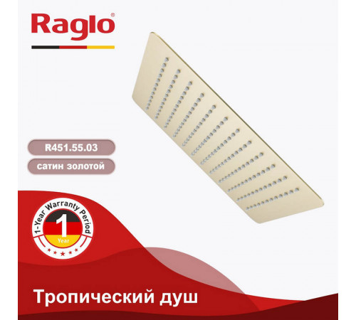 Верхний душ Raglo R451.55.03, сатин золотой