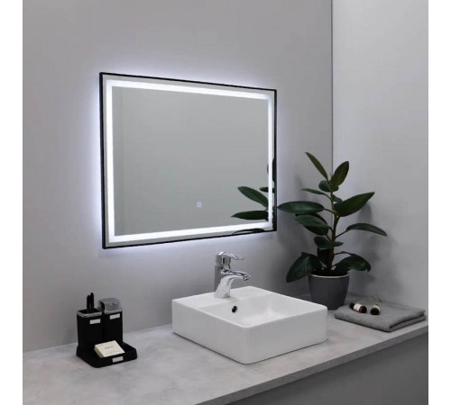 Зеркало с подсветкой LED Fixsen FX-2120B прямоугольное 120х80 см, черное