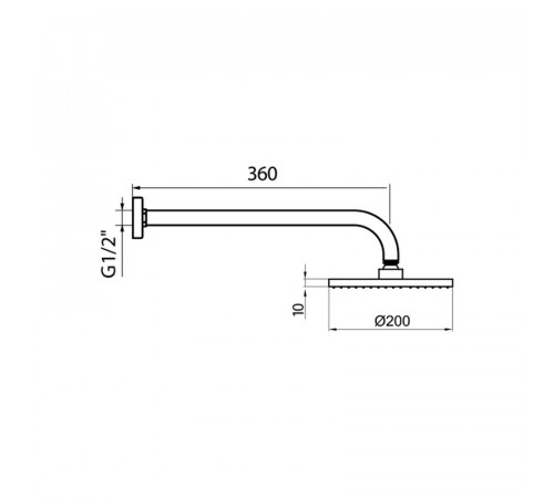 Верхний душ Webert AC0013015PVC, хром