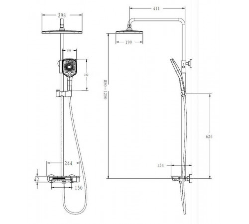 Душевая система ESKO ST30105