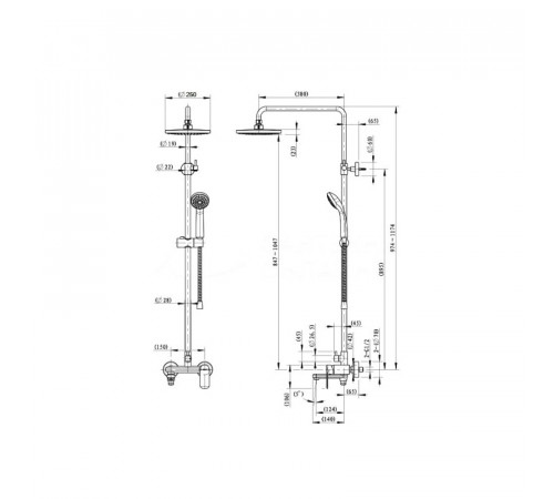 Душевая система Bravat Opal F6125183CP-A3-RUS, хром