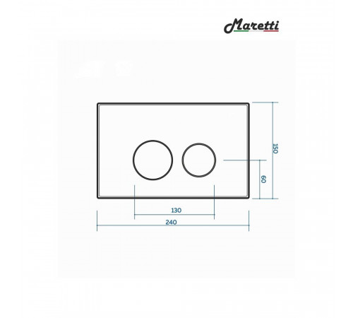 Клавиша смыва Maretti Elena AC12EA-015, хром