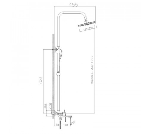 Душевая система Haiba HB24505-8, белый