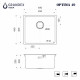 Кухонная мойка Grandex Aqua Optima 5010862, медь