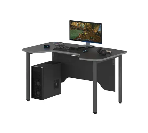 Стол компьютерный SSTG 1385 SKILLL 136x85 см, антрацит/металлик