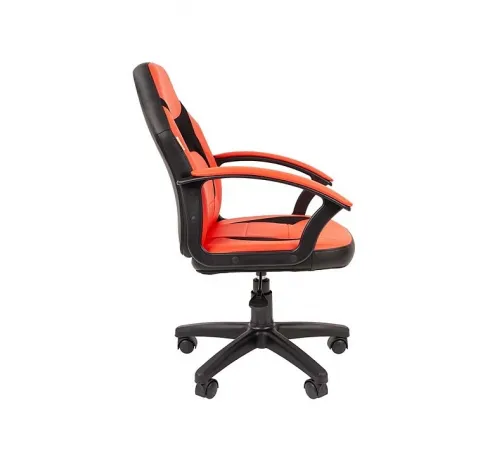 Детское компьютерное кресло CHAIRMAN KIDS 110, экокожа/ткань TW, черный/красный