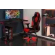 Игровое кресло CHAIRJET GAME 17 с регулируемыми подлокотниками и синхромеханизмом, экокожа/ткань, черный/красный