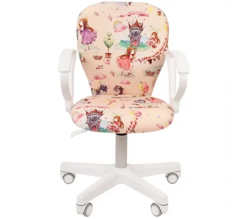 Детское компьютерное кресло CHAIRJET KIDS 105, велюр, принт принцессы