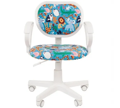 Детское компьютерное кресло CHAIRJET KIDS 106 с подлокотниками, велюр, принт зоопарк