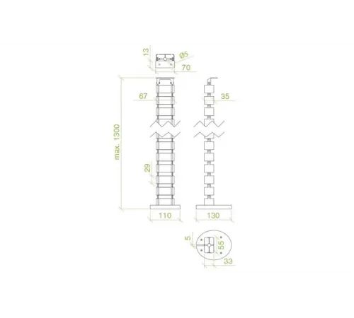 Кабель-канал ErgoFount CS-13W, белый