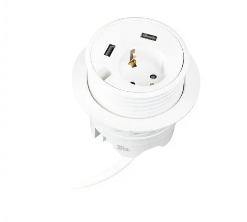 Встраиваемая розетка Powerdot Kondator 935-PD14W, белый