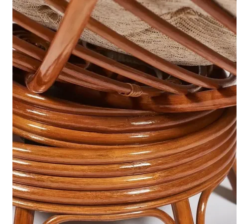 Кресло-качалка PAPASAN с подушкой,  сognac