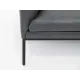 Диван LIRO двухместный, кожа, серый