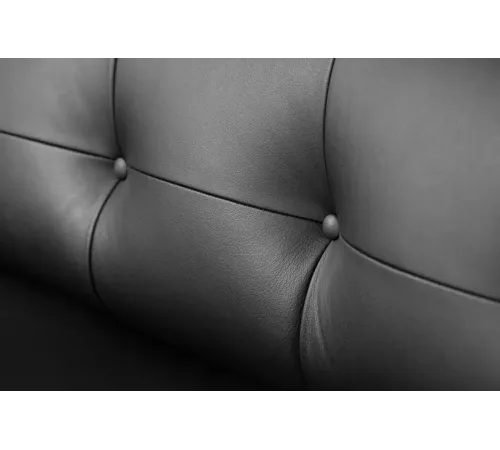 Диван VOLTA трехместный, кожа, черный/венге