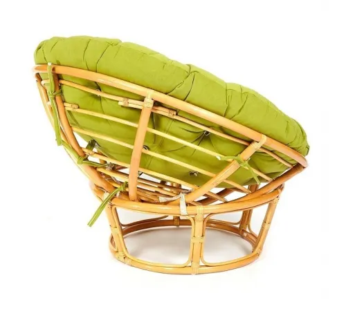 Кресло PAPASAN с подушкой, ткань флок олива/ honey
