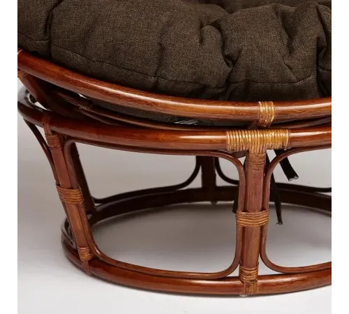 Кресло PAPASAN с подушкой, ткань коричневый/рecan