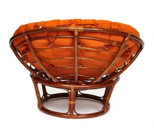 Кресло PAPASAN с подушкой, ткань оранжевый/рecan