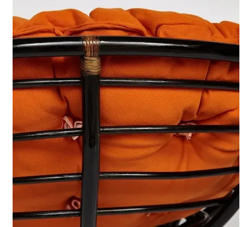 Кресло PAPASAN с подушкой, ткань оранжевый/аntique brown