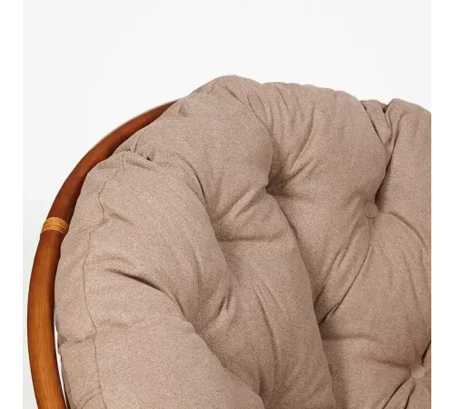 Кресло PAPASAN с подушкой, ткань экошерсть коричневый/рecan