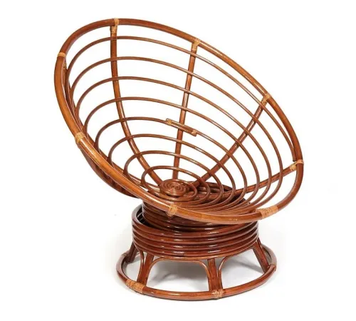 Кресло PAPASAN с подушкой, ткань экошерсть коричневый/рecan