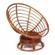 Кресло PAPASAN с подушкой, ткань экошерсть коричневый/рecan