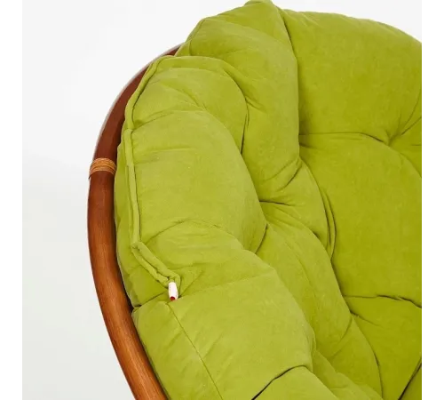 Кресло PAPASAN с подушкой, ткань флок олива/рecan